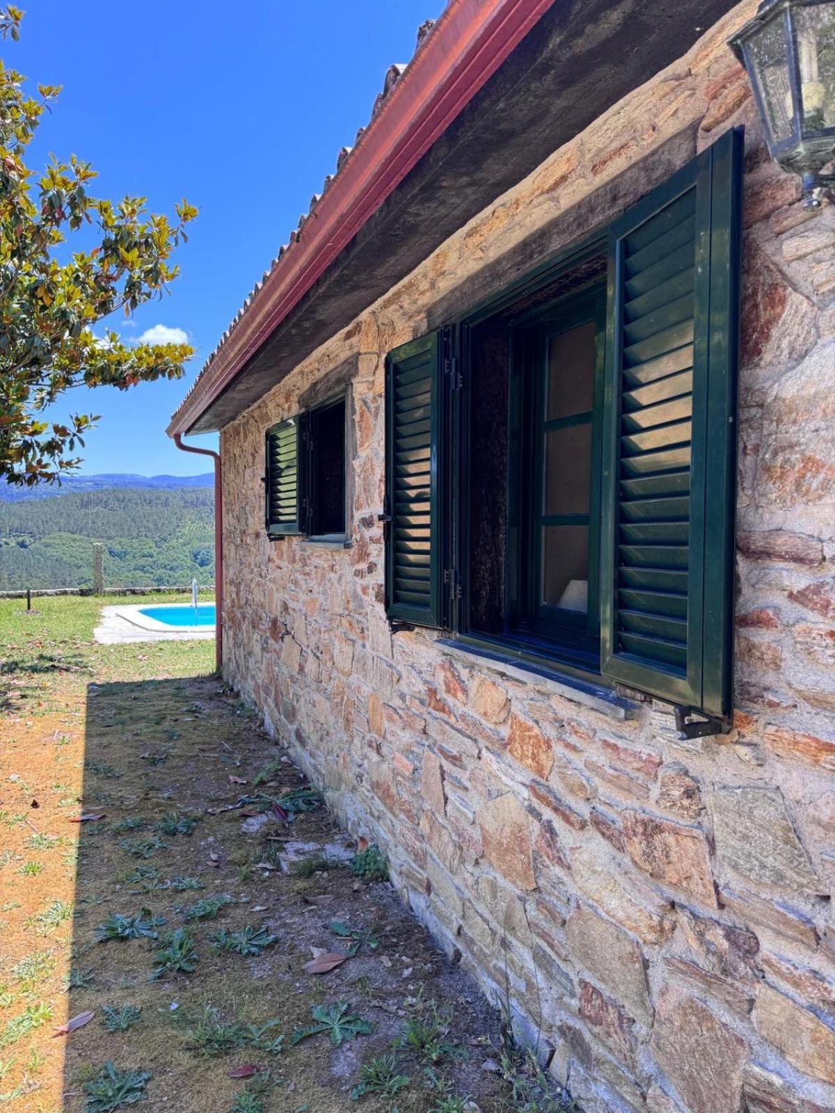 Casa 2 Habitaciones Con Piscina Y Cenador Al Aire Libre Pontevedra Exteriör bild